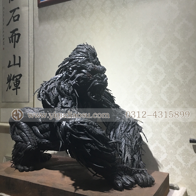 輪胎創意雕塑猩猩雕塑